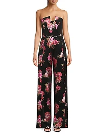 Lena Floral Strapless Jumpsuit