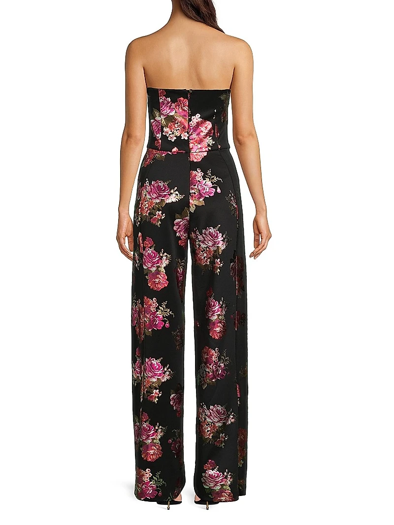 Lena Floral Strapless Jumpsuit