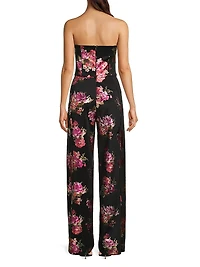 Lena Floral Strapless Jumpsuit