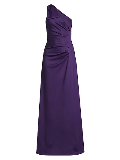 Zyra One-Shoulder Gown