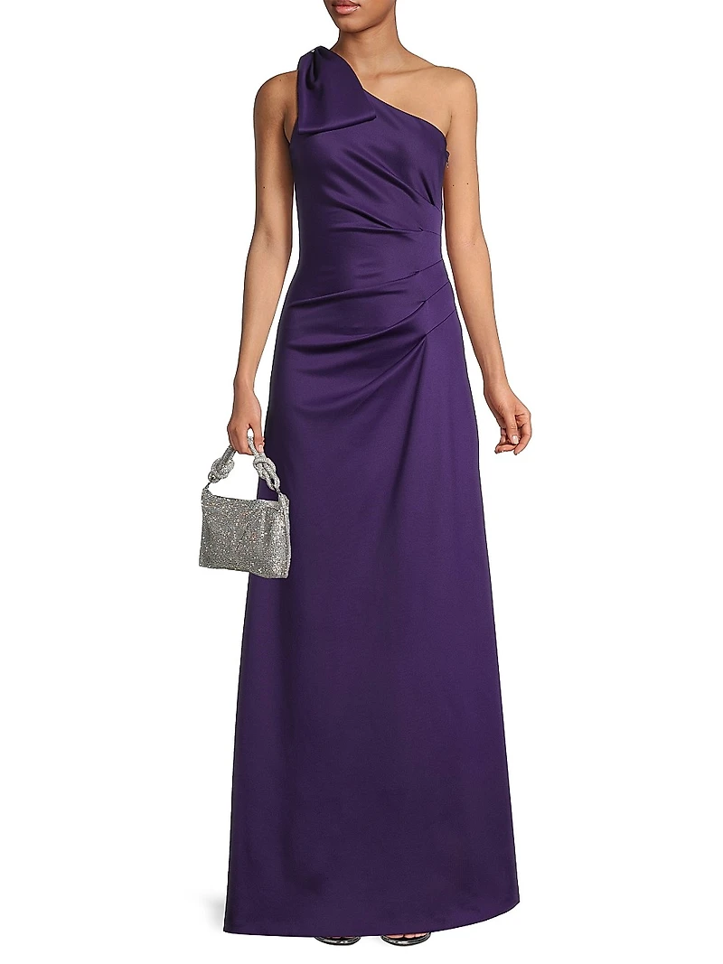 Zyra One-Shoulder Gown