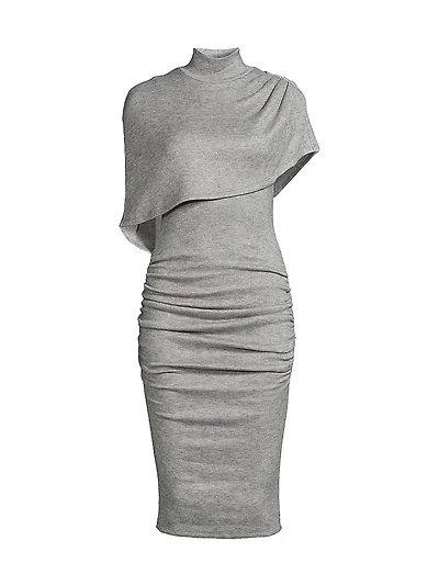Elenor Knit Capelet Midi-Dress