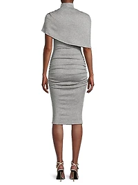Elenor Knit Capelet Midi-Dress