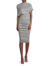 Elenor Knit Capelet Midi-Dress