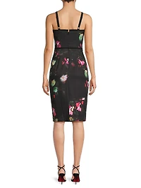 Daria Floral Sweetheart Midi-Dress