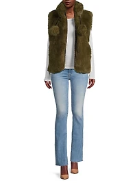Ruby Faux Fur Pom-Pom Vest