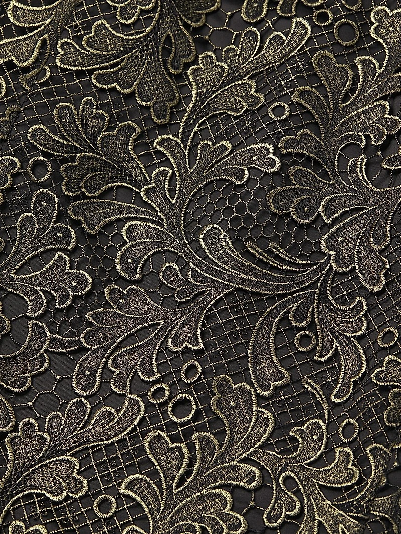 Taja Metallic Lace One-Shoulder Minidress