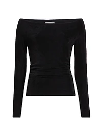 Luna Off-The-Shoulder Long-Sleeve Top