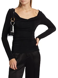 Luna Off-The-Shoulder Long-Sleeve Top