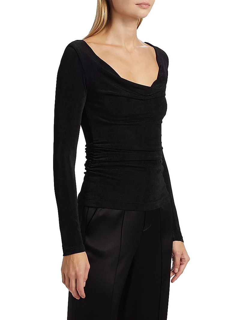 Luna Off-The-Shoulder Long-Sleeve Top