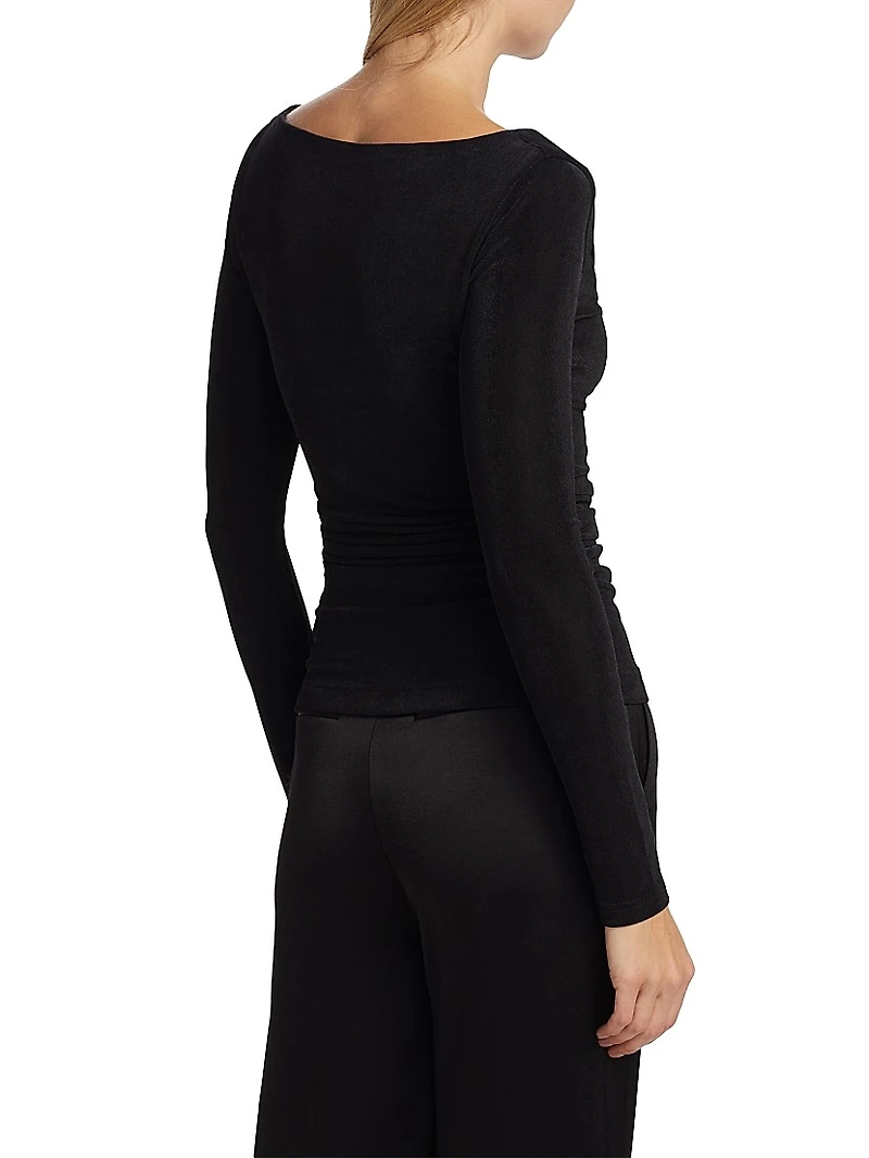 Luna Off-The-Shoulder Long-Sleeve Top