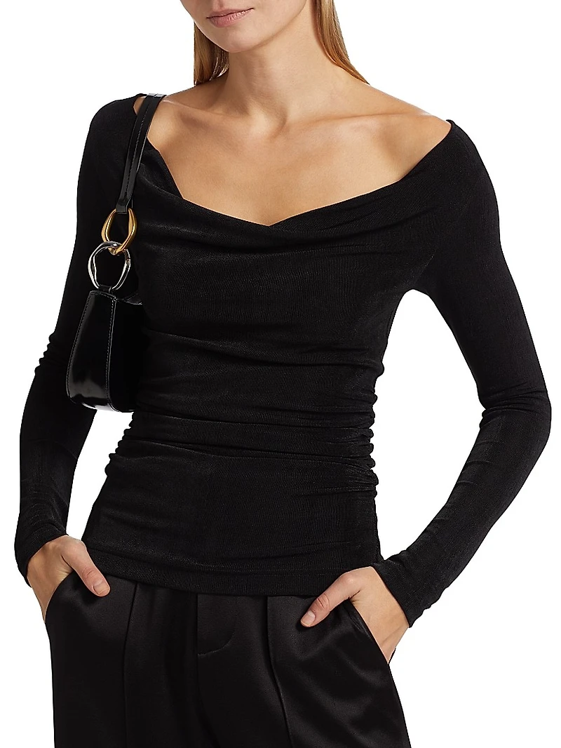 Luna Off-The-Shoulder Long-Sleeve Top