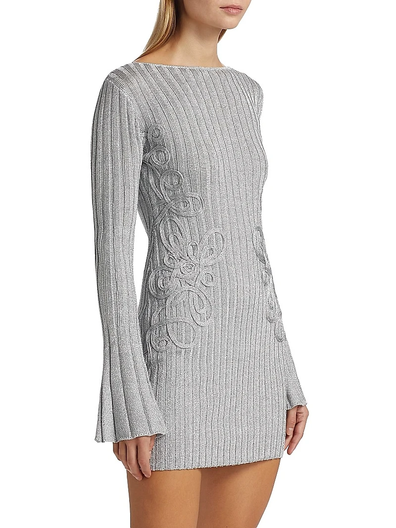Niamh Rib-Knit Minidress