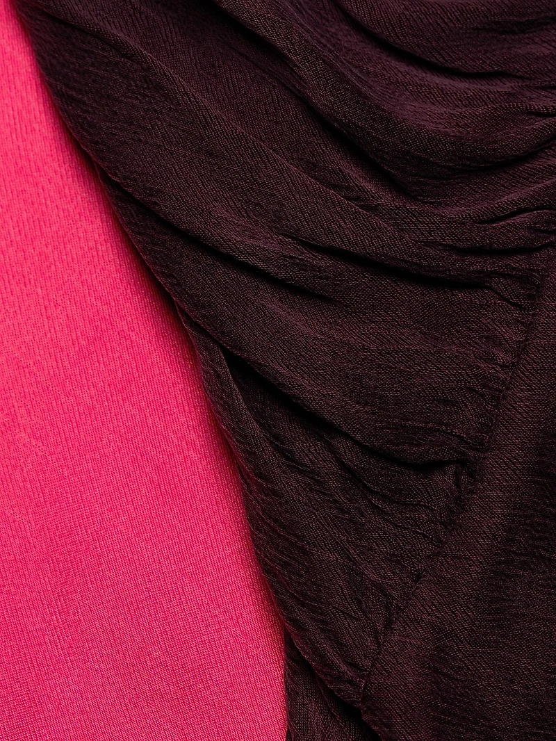 Fluid Drape Dip-Dye Maxi Dress