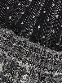 Viri Metallic Paisley V-Neck Minidress