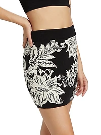 Dea Floral Knit Miniskirt