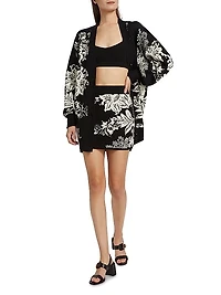 Dea Floral Knit Miniskirt