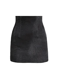 Leather Corset Miniskirt