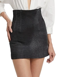 Leather Corset Miniskirt