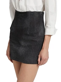 Leather Corset Miniskirt