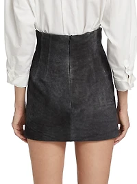Leather Corset Miniskirt
