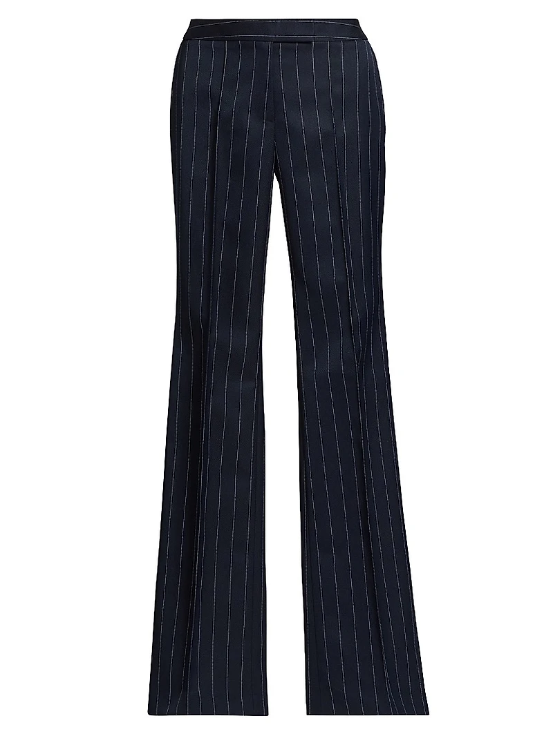 Pinstriped Low-Rise Trousers