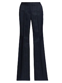 Pinstriped Low-Rise Trousers