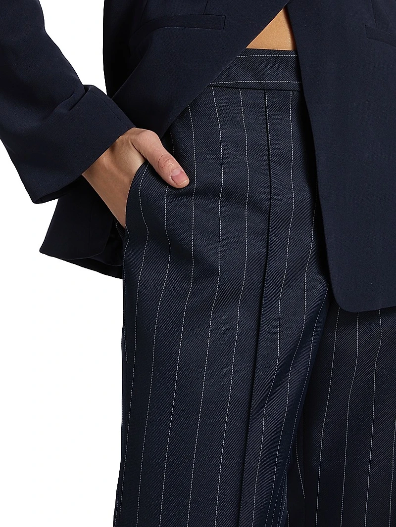 Pinstriped Low-Rise Trousers