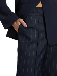 Pinstriped Low-Rise Trousers