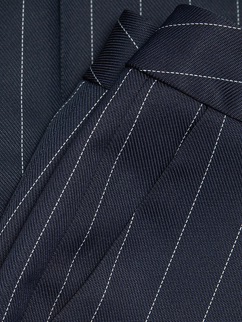 Pinstriped Low-Rise Trousers