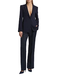 Pinstriped Low-Rise Trousers