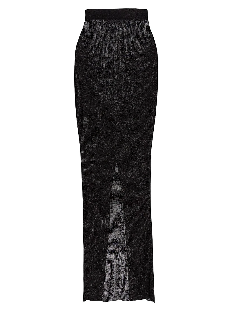 Rib-Knit Column Skirt