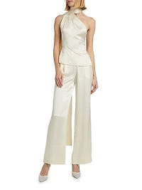 One-Shoulder Scarf Top