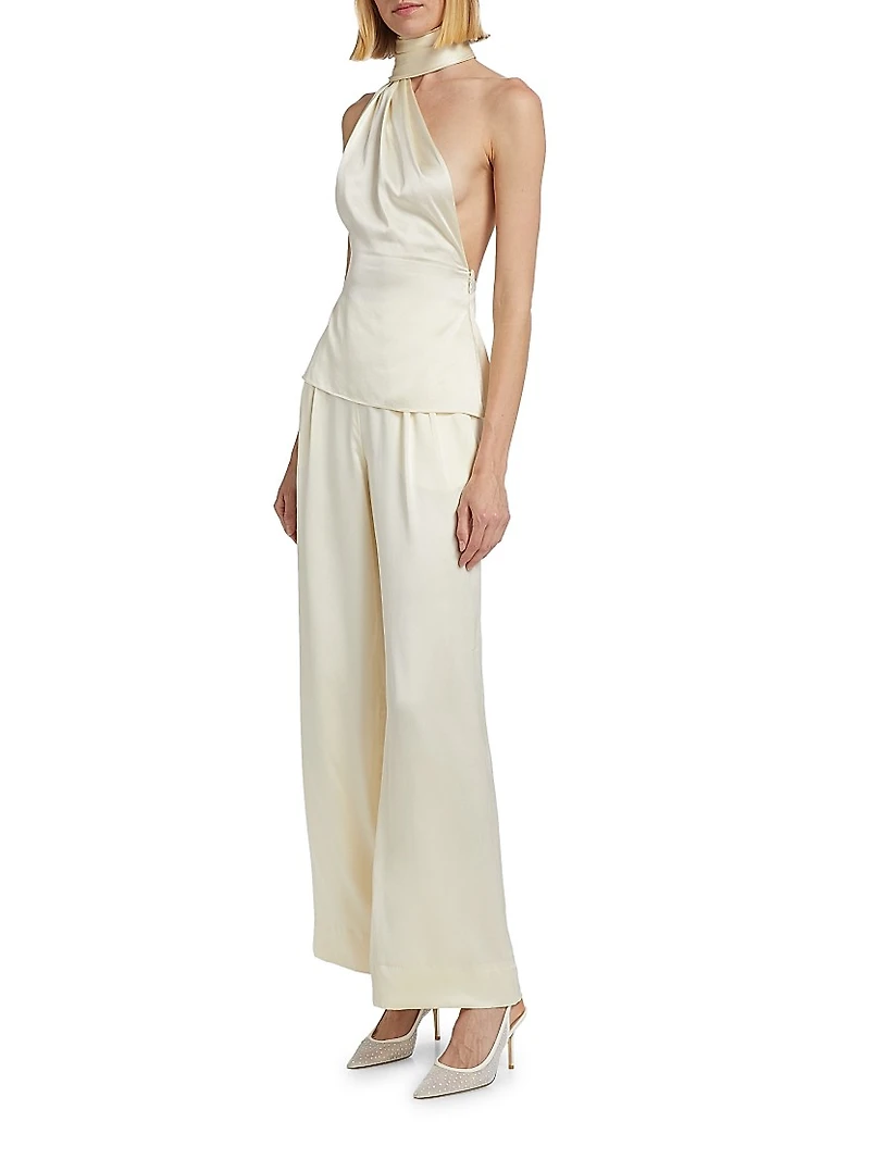 One-Shoulder Scarf Top