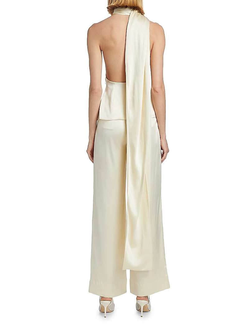 One-Shoulder Scarf Top