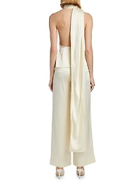 One-Shoulder Scarf Top