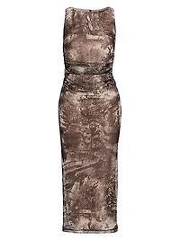 Tiffany Printed Body-Con Midi-Dress