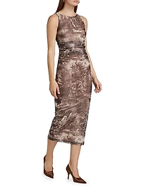 Tiffany Printed Body-Con Midi-Dress