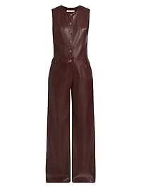 Tori Faux Leather Jumpsuit
