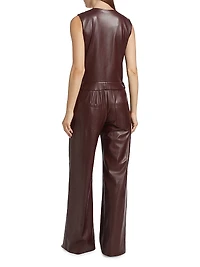 Tori Faux Leather Jumpsuit