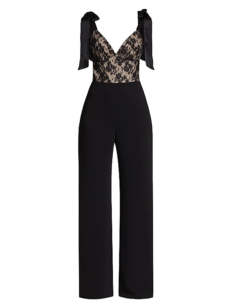 Audrielle Lace Bow Jumpsuit