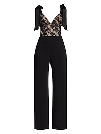 Audrielle Lace Bow Jumpsuit