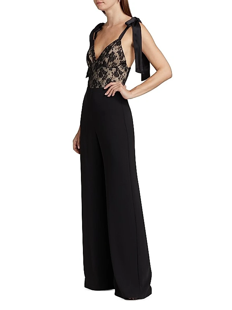 Audrielle Lace Bow Jumpsuit