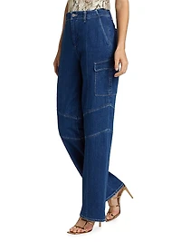 Brooklyn Utility Wide-Leg Jeans