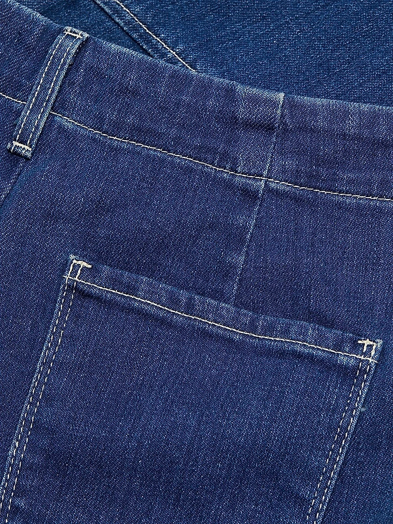 Brooklyn Utility Wide-Leg Jeans