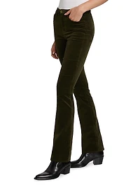 Stevie High-Rise Velvet Straight-Leg Jeans