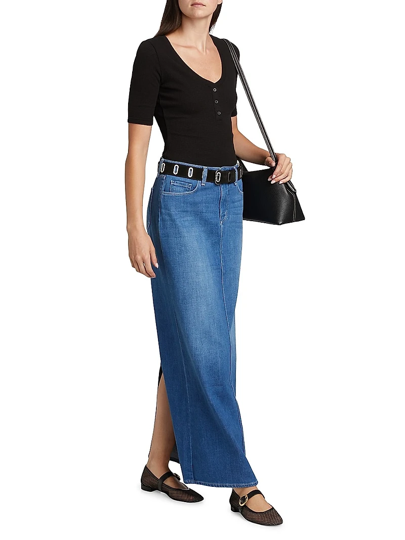 Miriam Denim Maxi Skirt