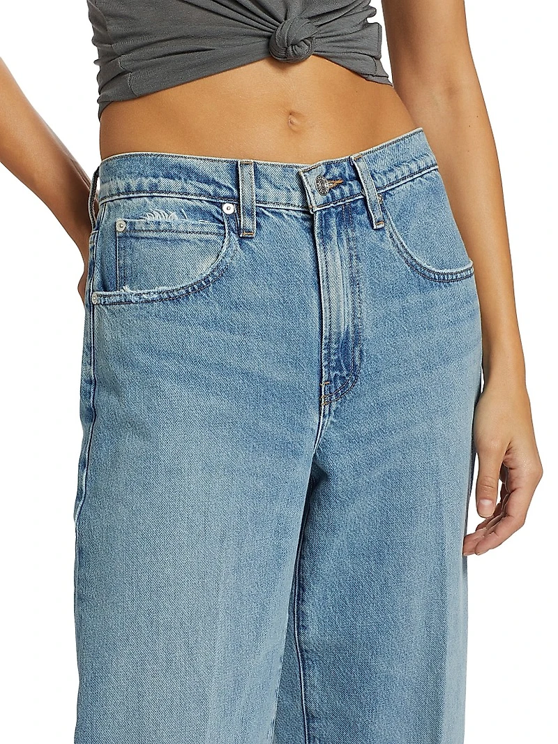 Low Slung Barrel Jeans