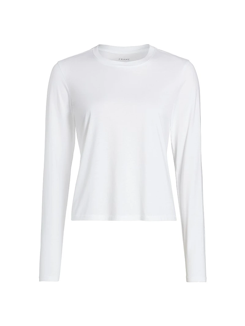 Cotton-Jersey Long-Sleeve Top