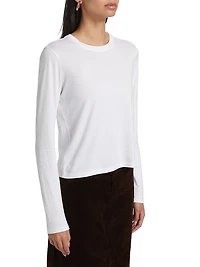 Cotton-Jersey Long-Sleeve Top